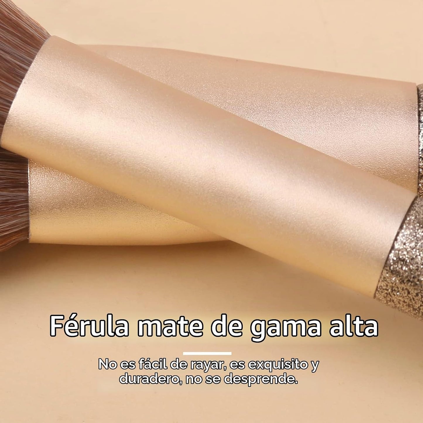 ENZO KEN Juego de brochas de maquillaje de cabello natural profesio...