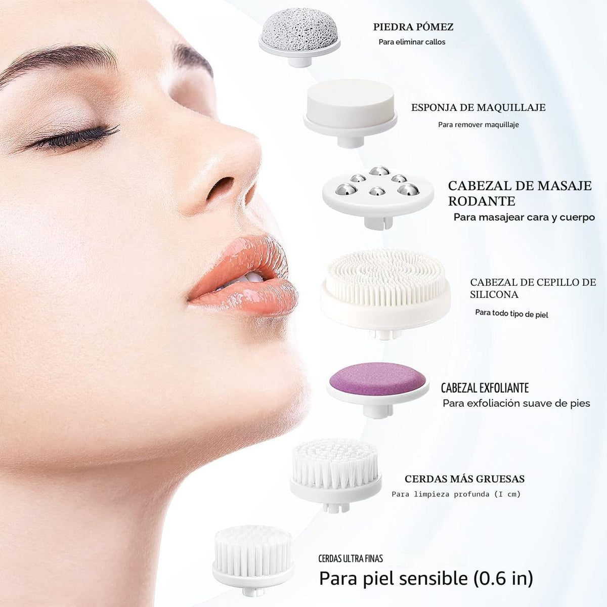 COSLUS Cepillo de Limpieza Facial Exfoliante Facial de Silicona: Di...