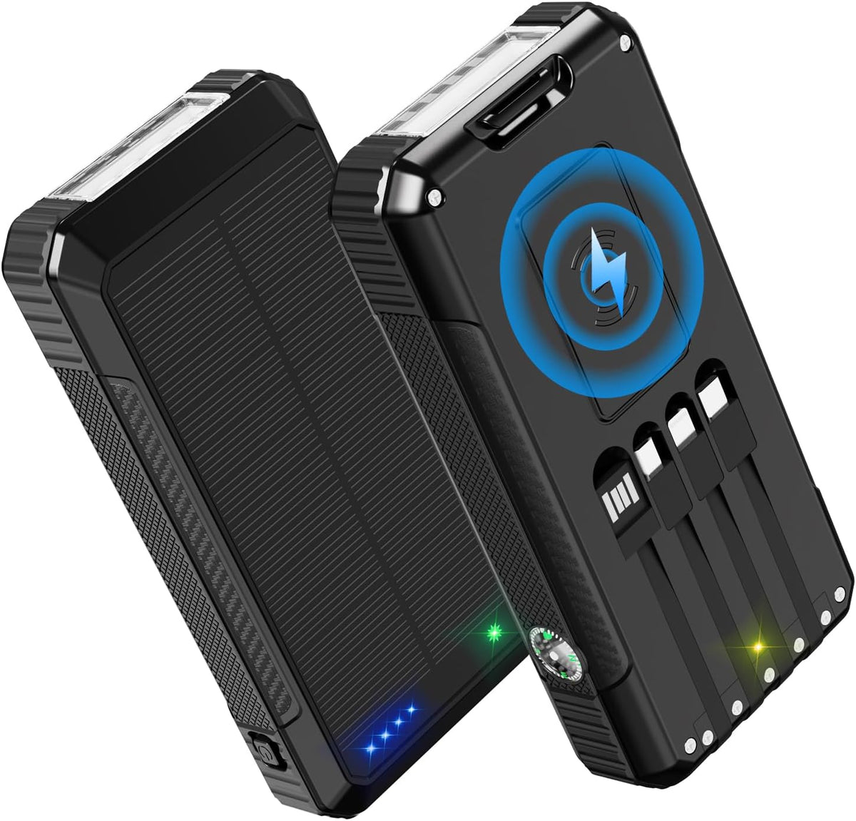 FCJZX Banco de Energía Cargador Solar 49800mAh, Carga Inalámbrica P...