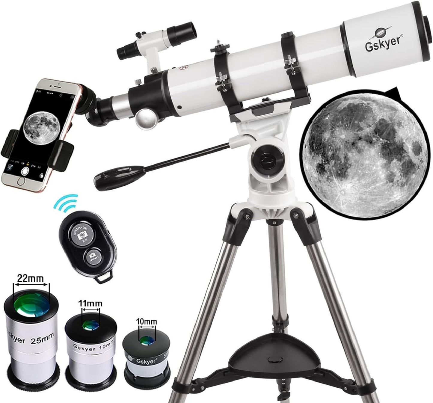 Gskyer, telescopio refractor astronómico AZ de 600x90 mm; telescopi...