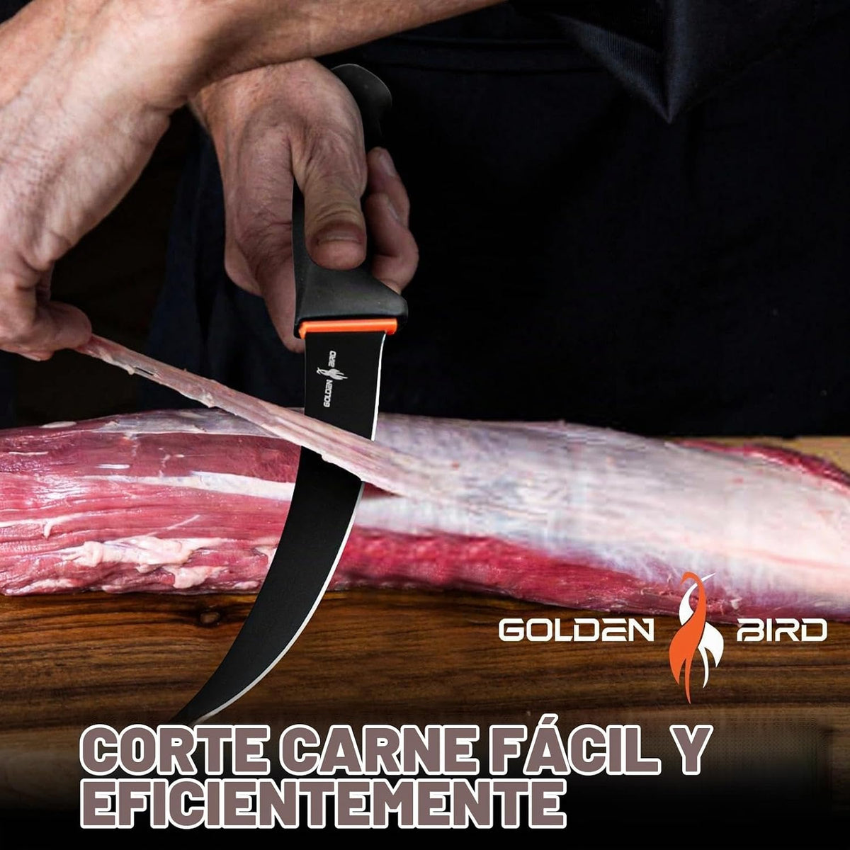 Golden Bird Cuchillo de deshuesado curvo de 6 pulgadas para cortar...