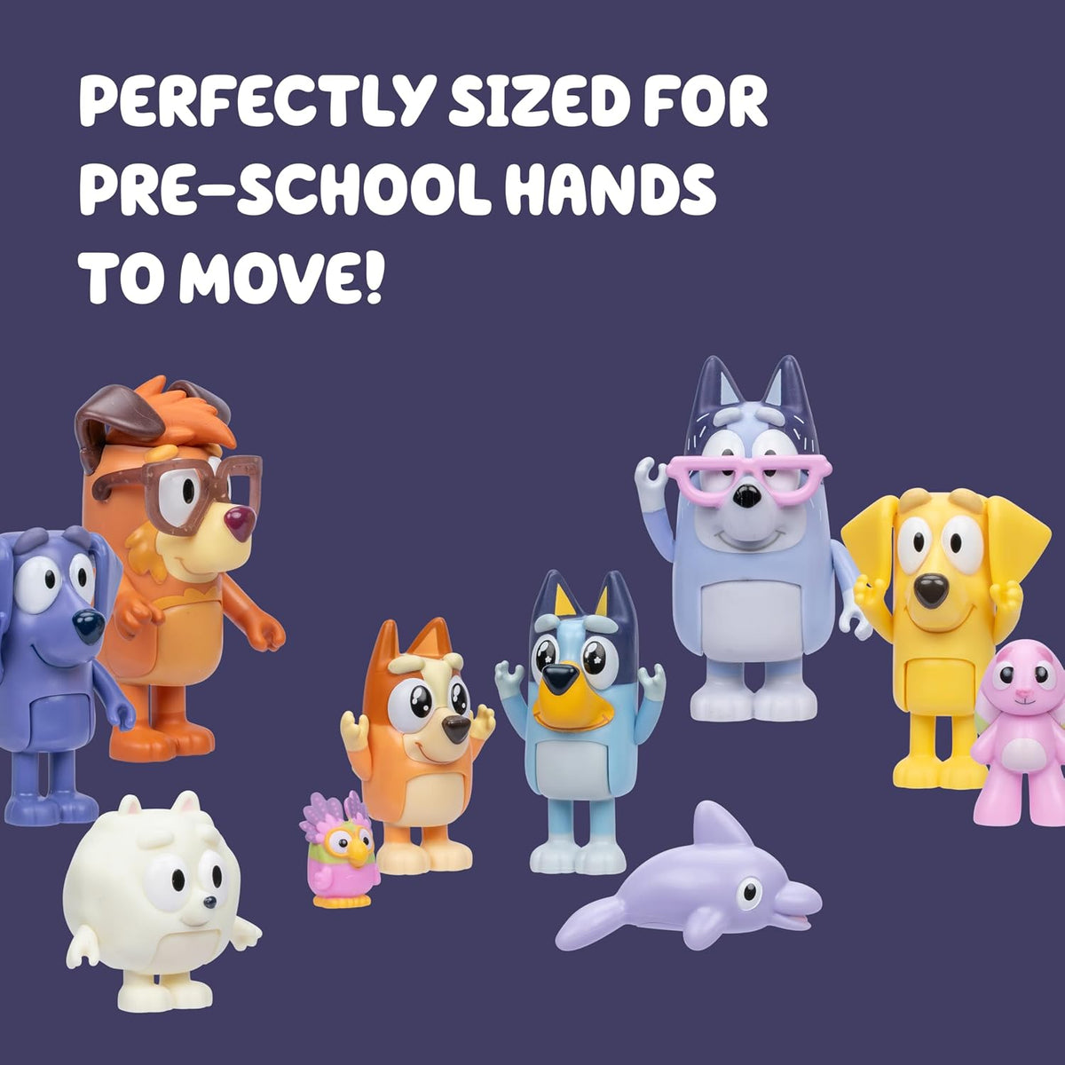 Bluey Super Fan - Juego de figuras de 12 personajes | 9 mini figura...