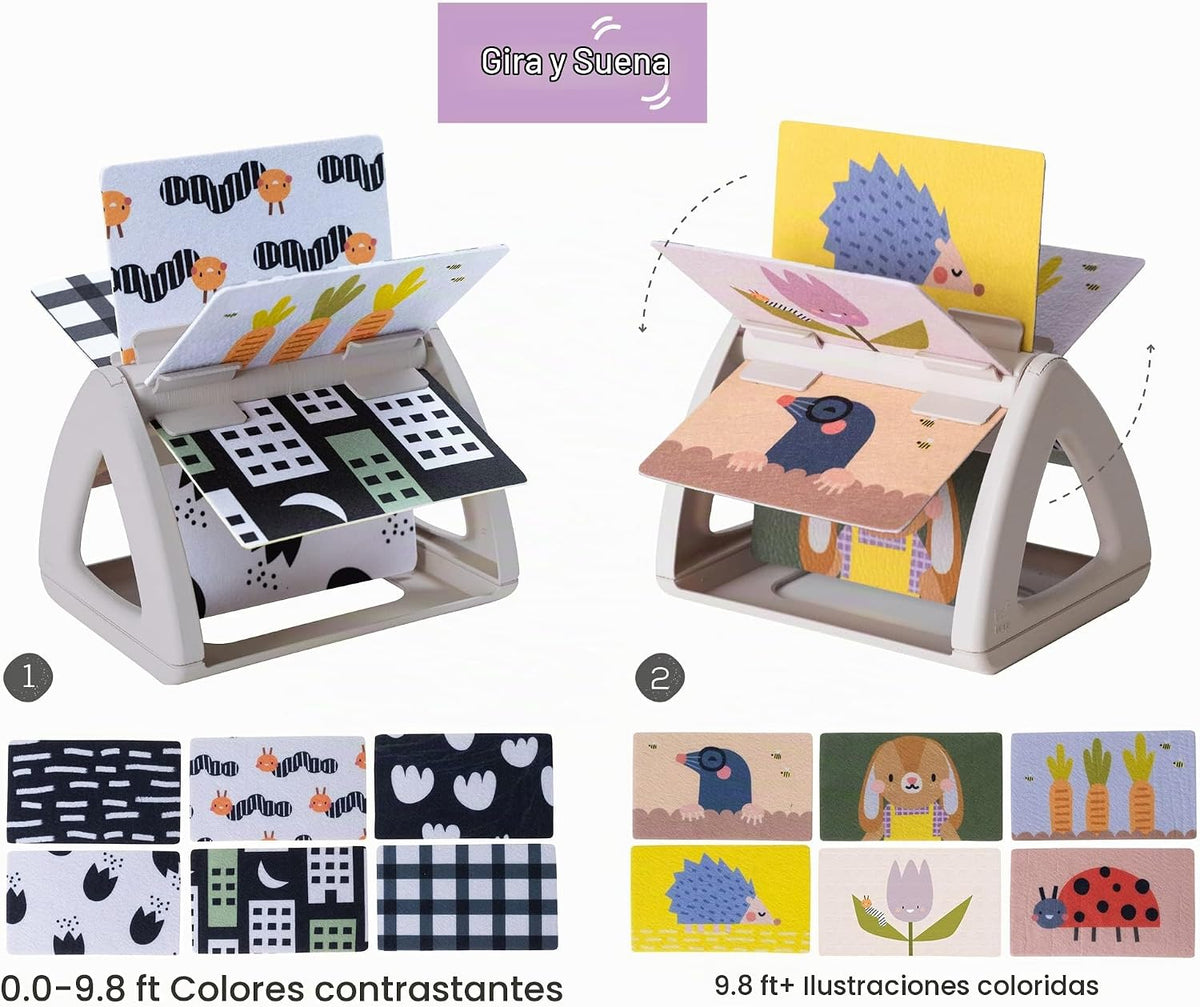 Taf Toys Libro de Actividades con Sonajero de Alto Contraste para T...