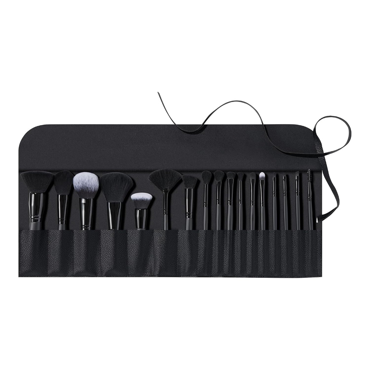 e.l.f. Ultimate - Juego de brochas de maquillaje y rollo de viaje,...