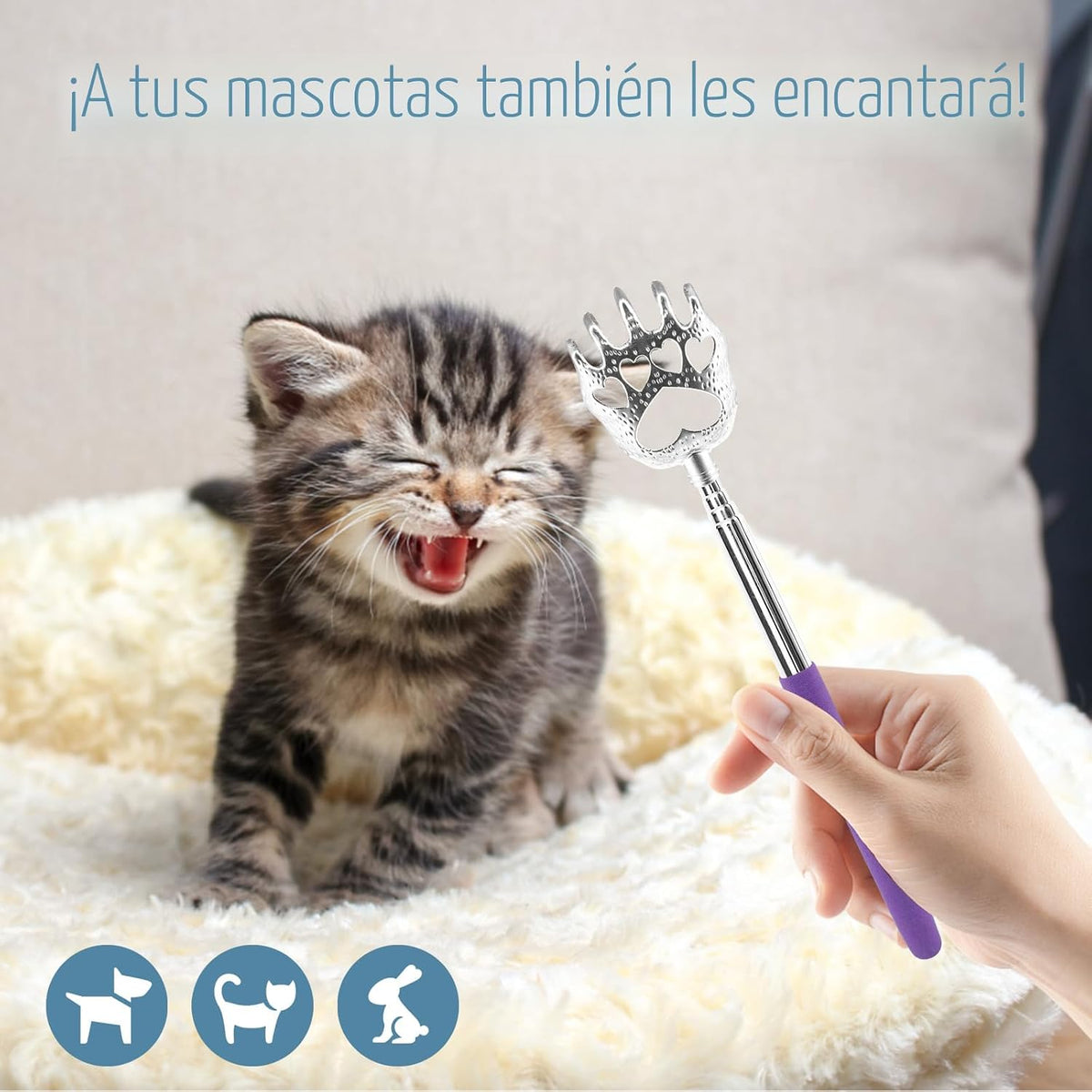 (Paquete de 4) Rascadores de Espalda Extensibles - Garras de Metal...