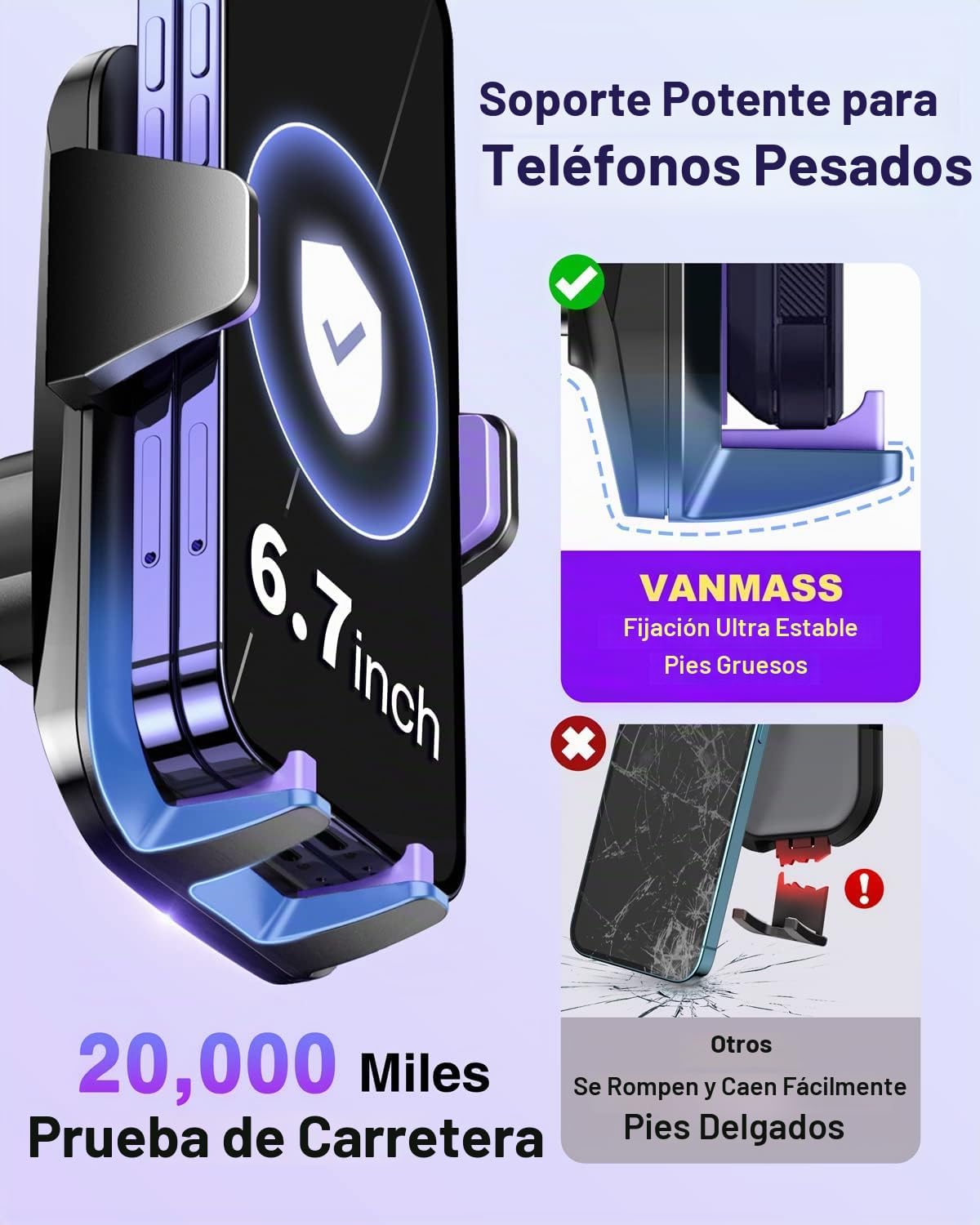 VANMASS【85 libras más fuerte de succión y grado militar último sopo...