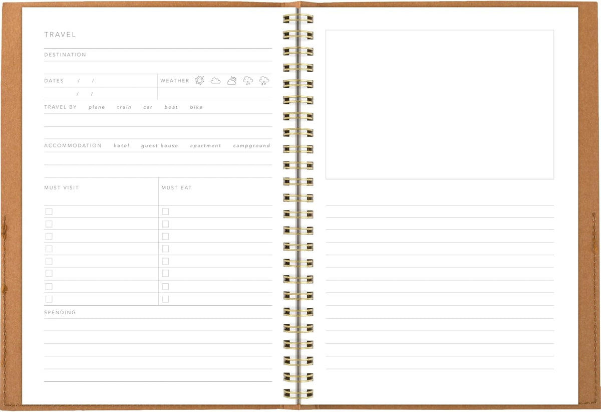 Mead Cuaderno de viaje, 6 x 8 pulgadas, 160 páginas, cubierta flexi...