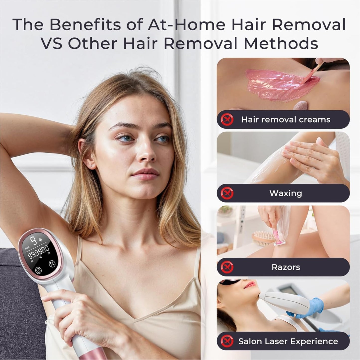ZAIRUZ Depilación láser IPL para mujeres y hombres, depilación con...