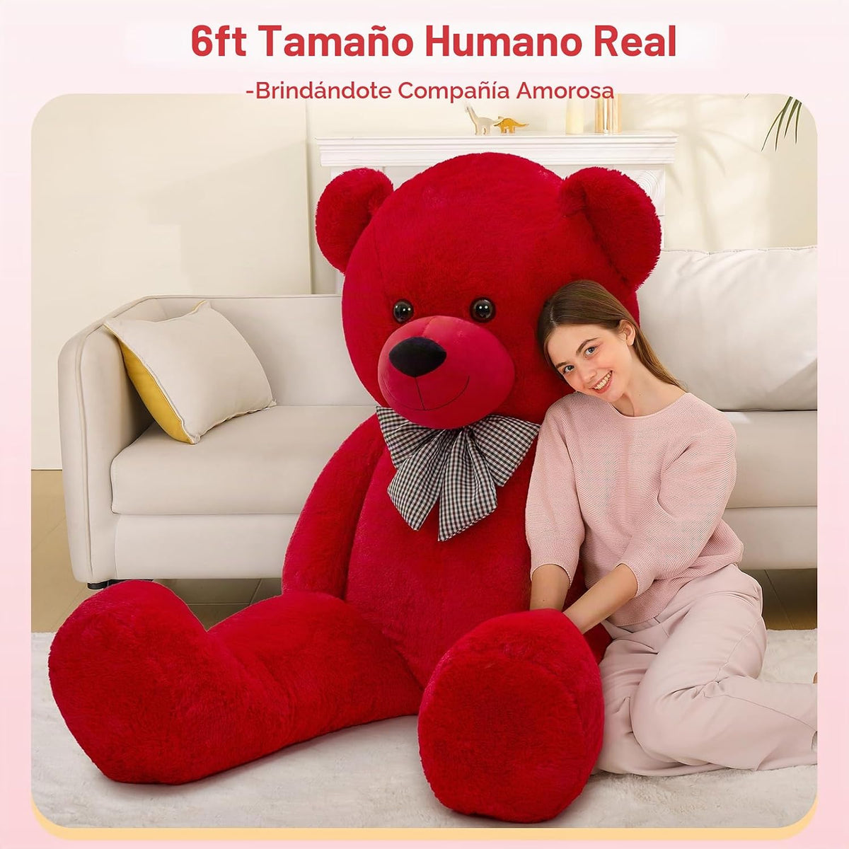 MaoGoLan Oso de peluche grande de 6 pies, animal de peluche grande...