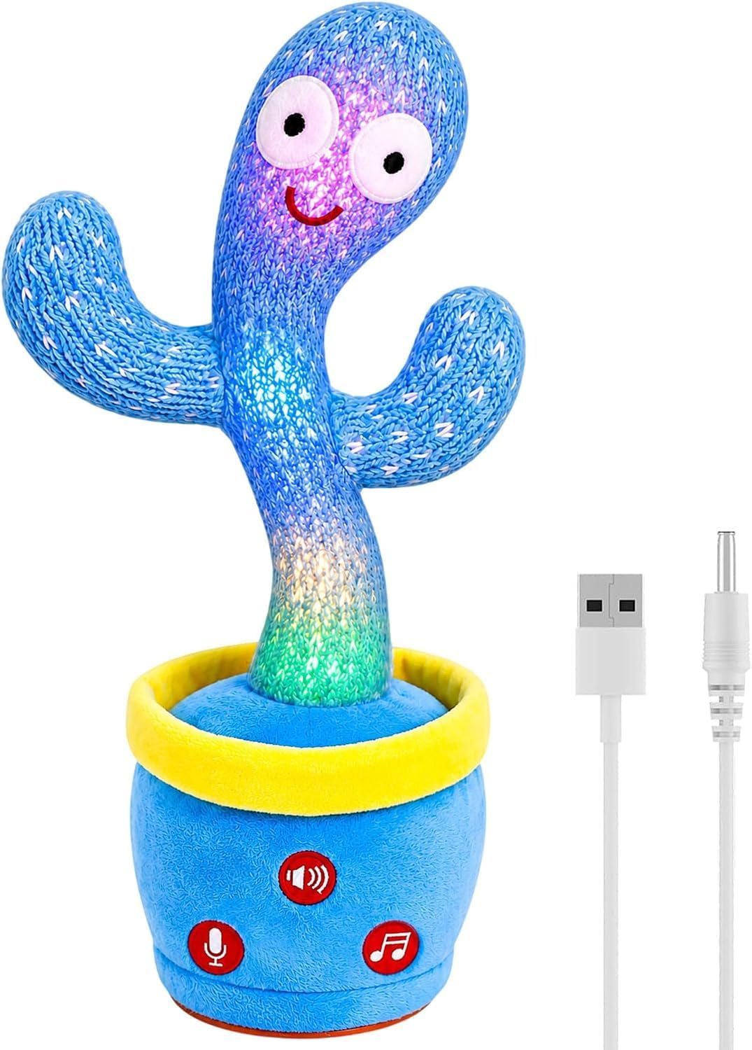 Vitosup Juguetes recargables para bebés, juguete de cactus que habl...