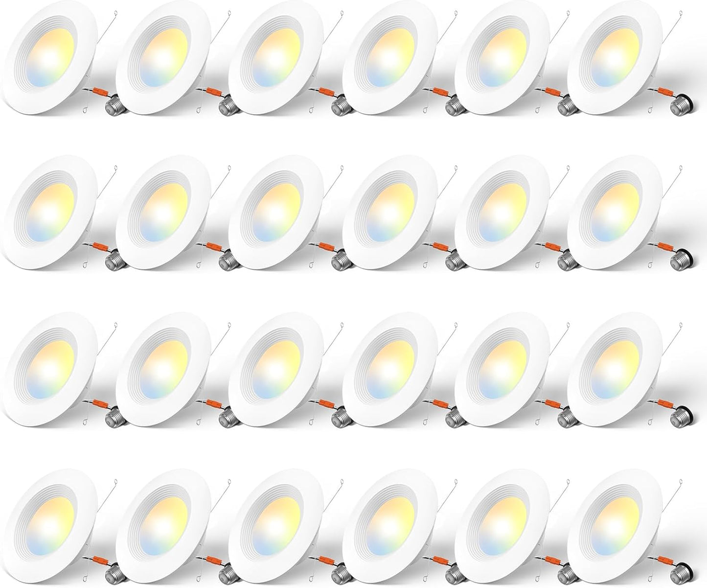Amico Paquete de 24 unidades de iluminación LED empotrada de 5\/6 p...