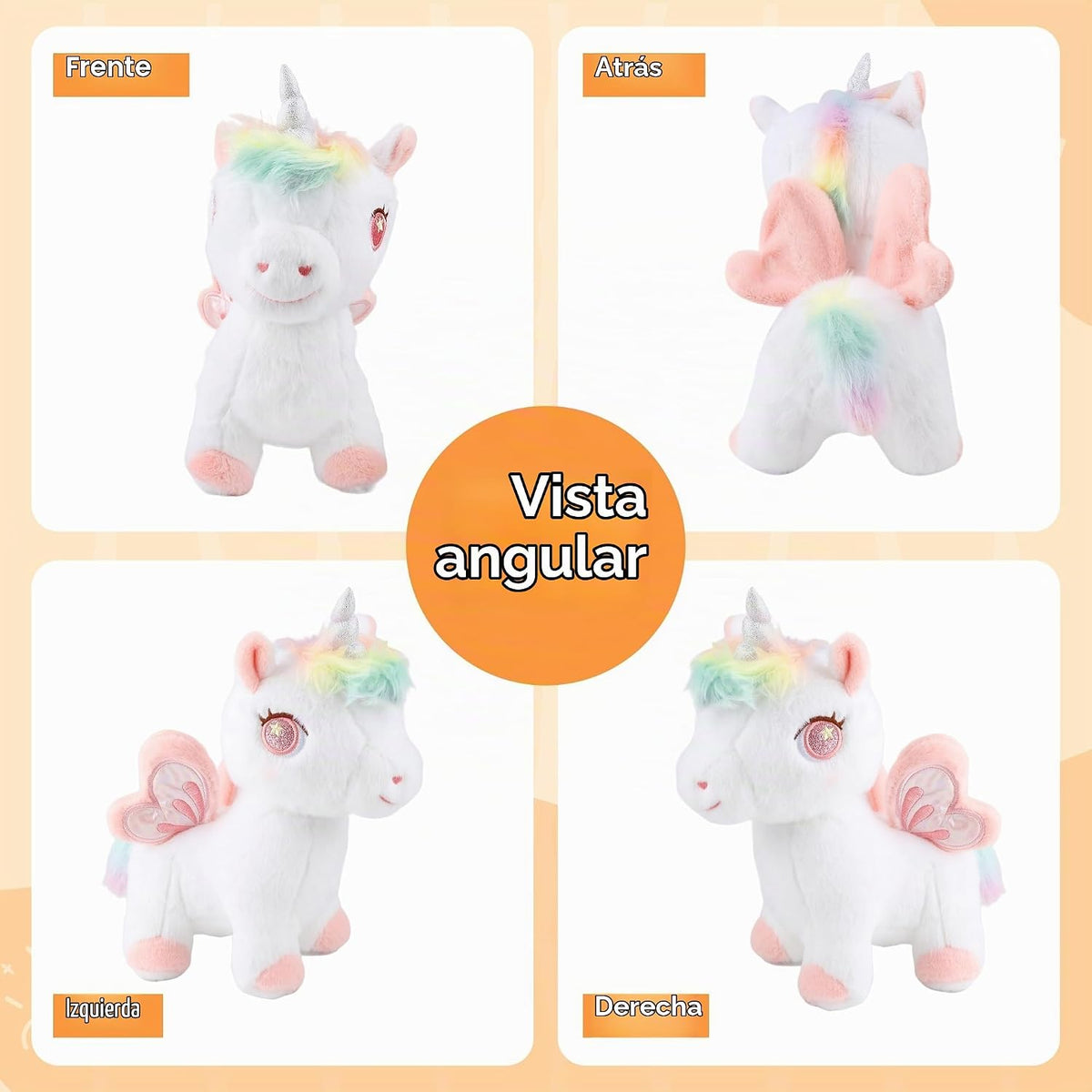 Peluche de Unicornio Suave, Juguetes de Unicornio Rosa de Peluche p...