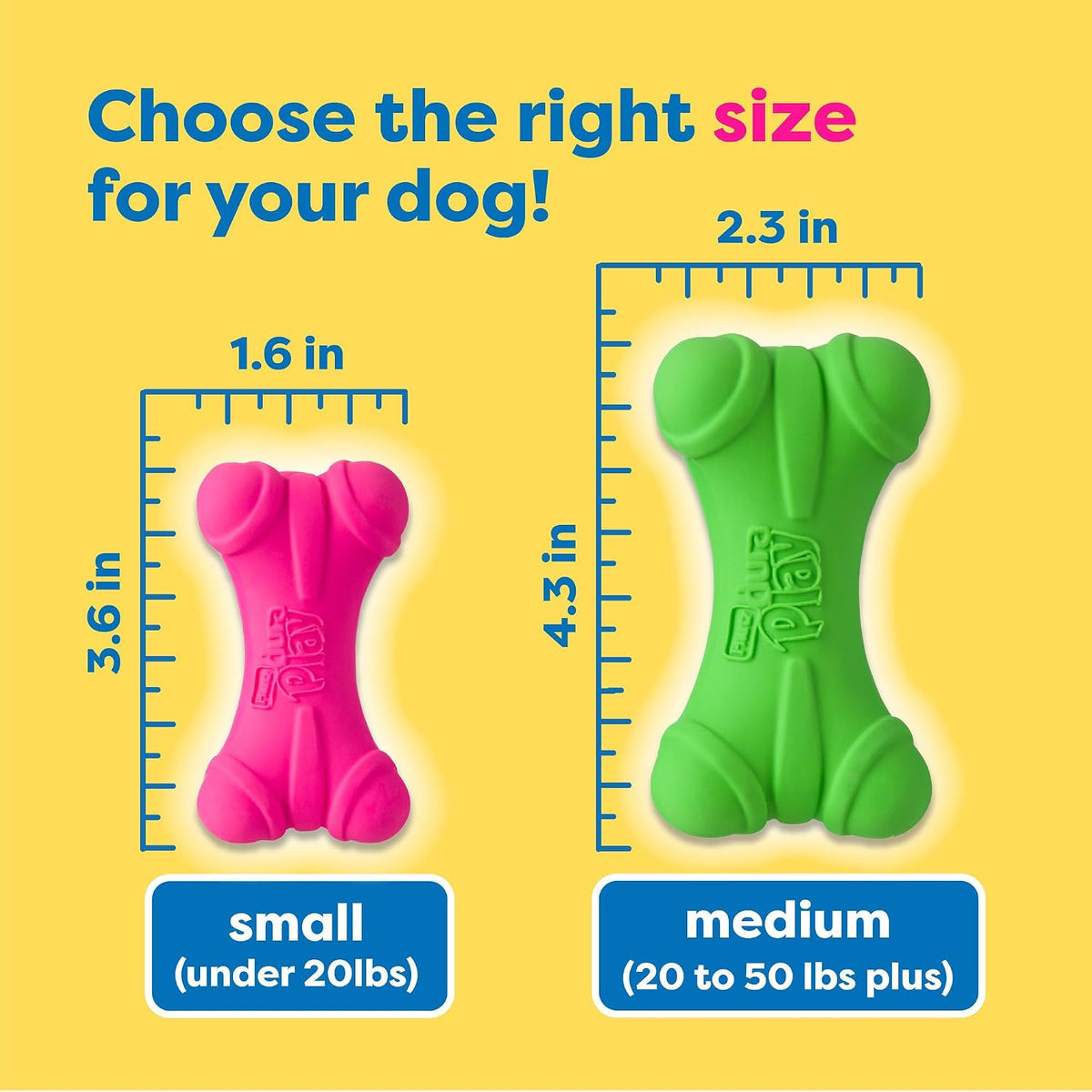 Hartz DuraPlay Hueso Juguete de Látex Chirriante para Perros de Raz...