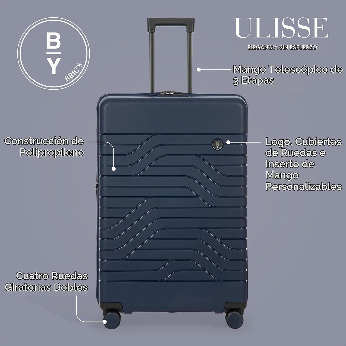 Bric's B|Y Ulisse Maleta giratoria, Azul Océano, 30 pulgadas