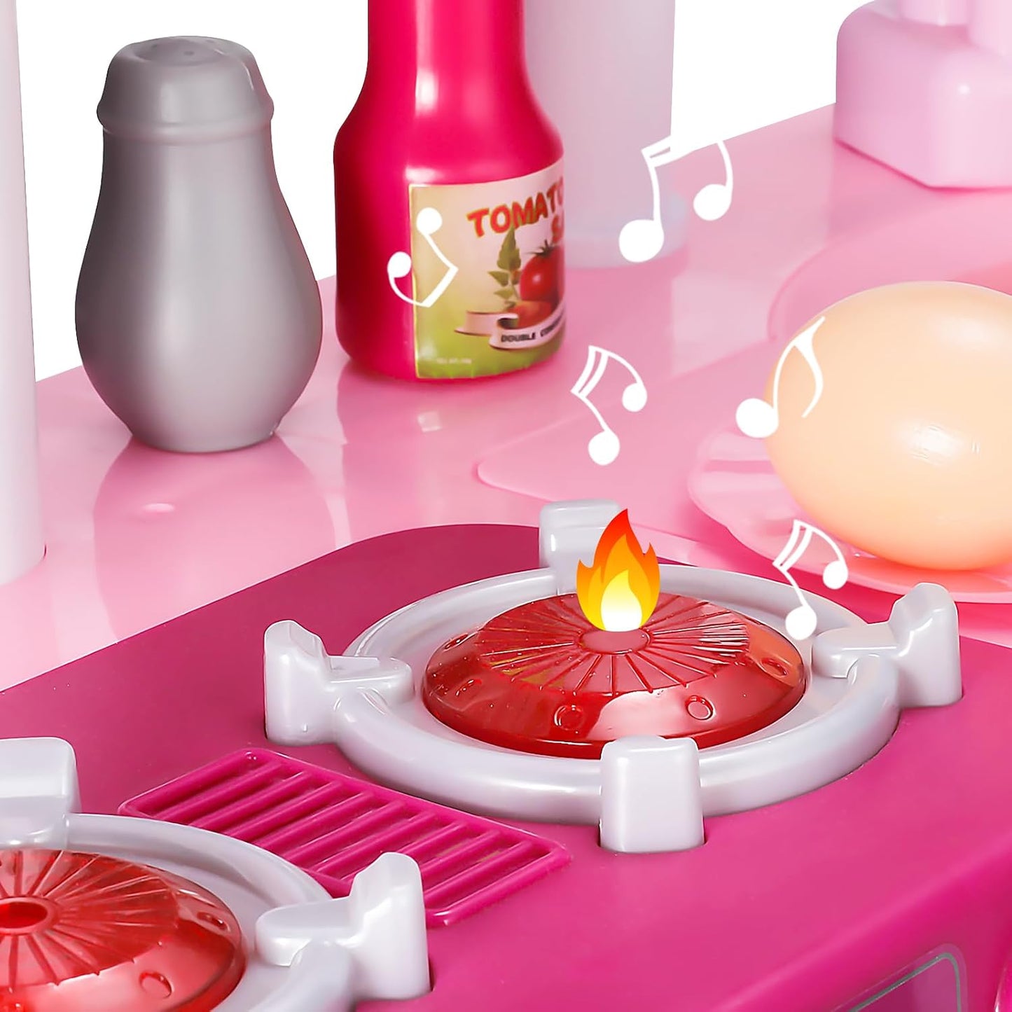 Juego de cocina para niños TEMI, 34 piezas, juguetes de cocina para...