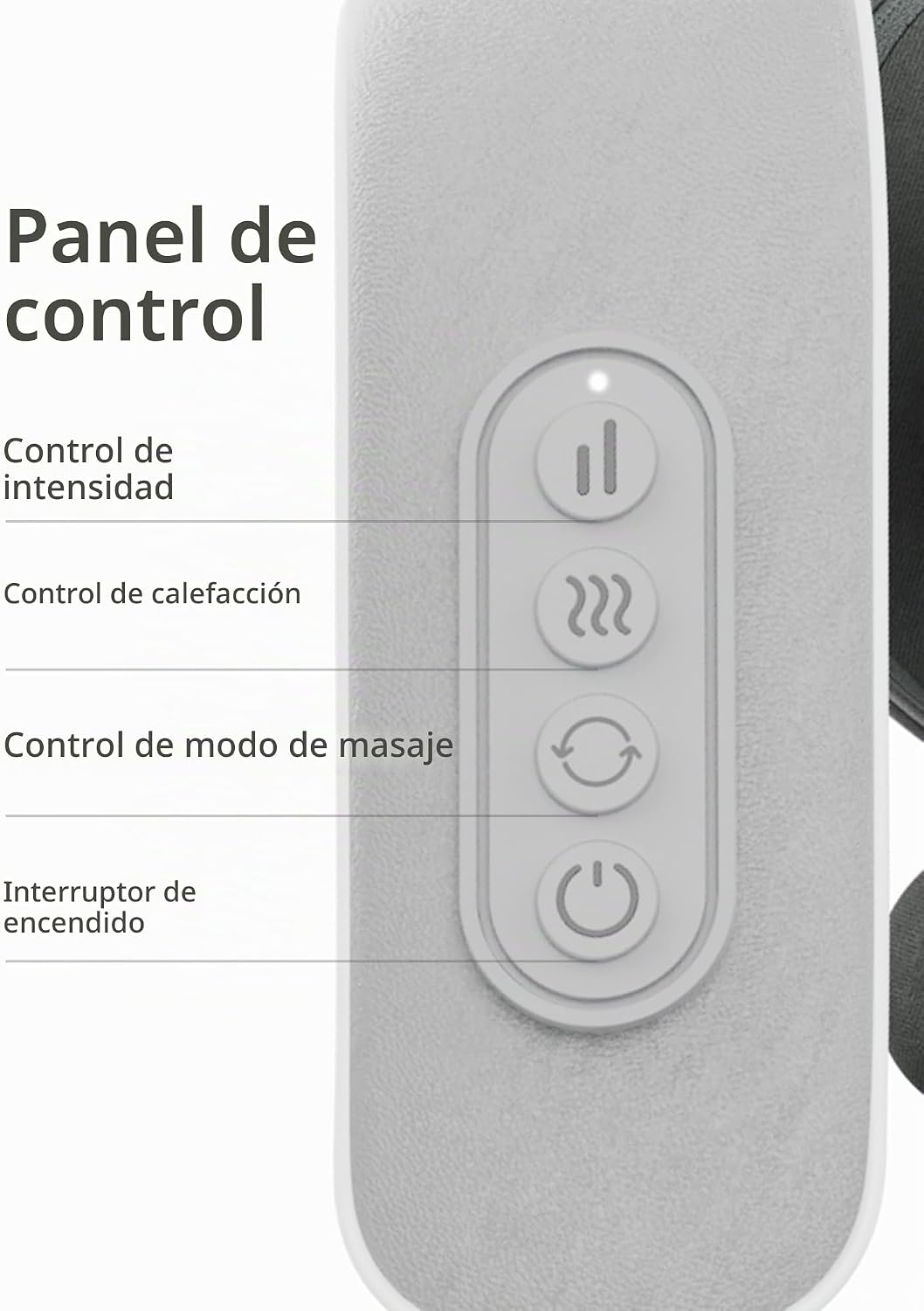 Masajeador Shiatsu inalámbrico de cuello y espalda con calor, 10 mi...