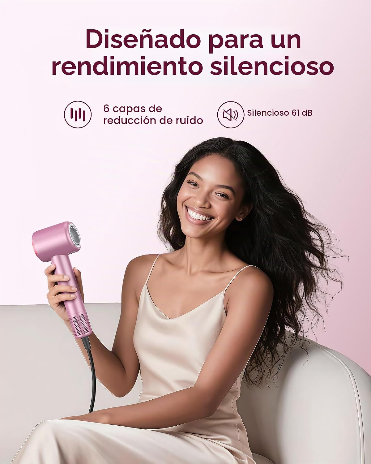 VOLGTIA Secador de pelo de alta velocidad con difusor y concentrado...