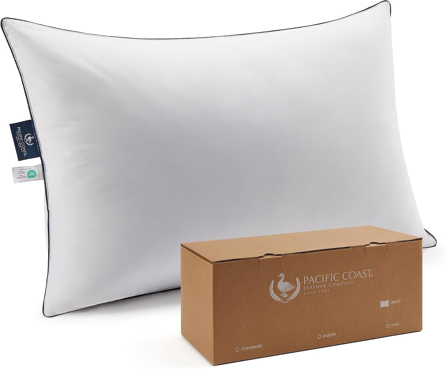 Almohada de cama Pacific Coast, almohada de plumas y plumón de gans...