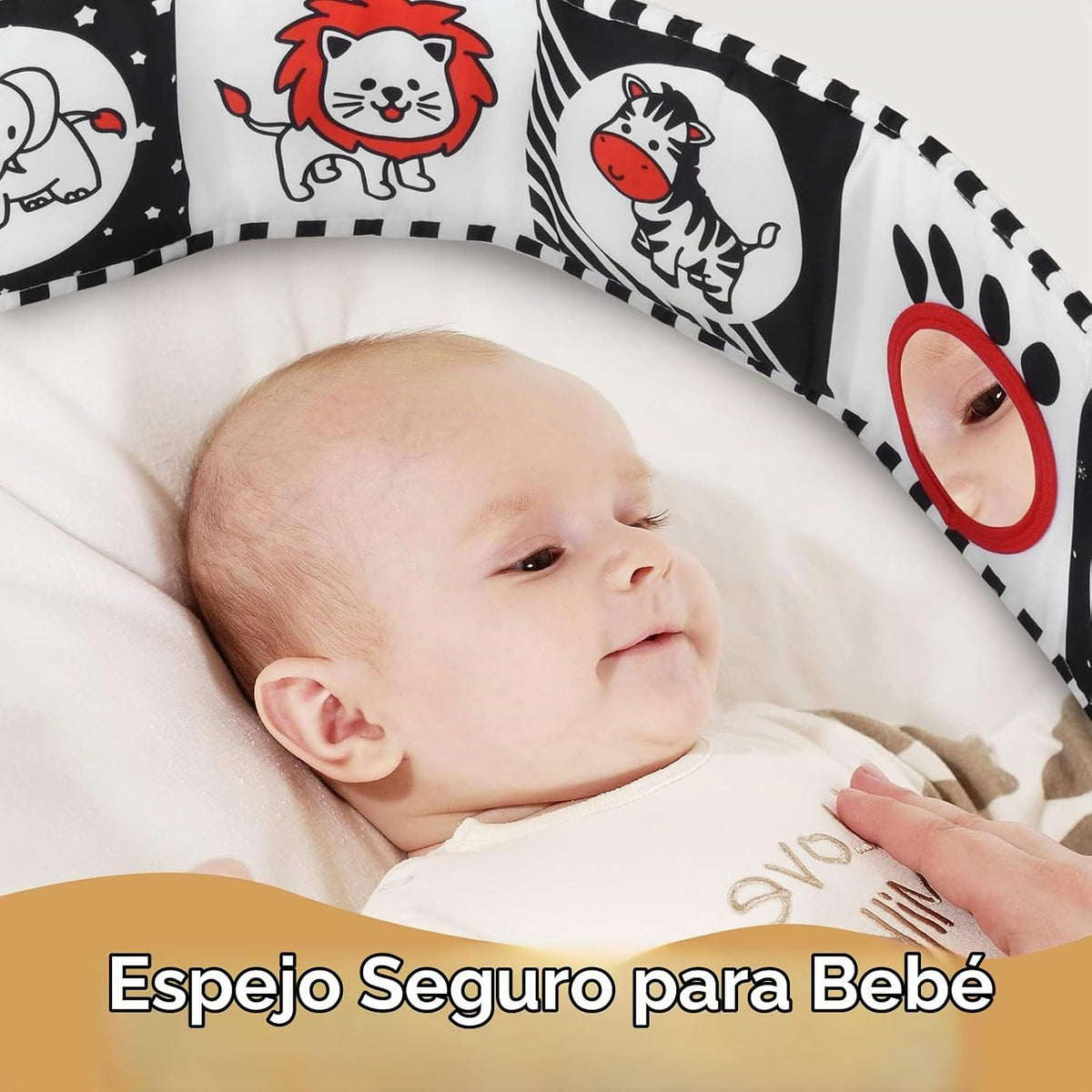 Vicloon Juguetes blancos y negros del bebé, libro del bebé del alto...