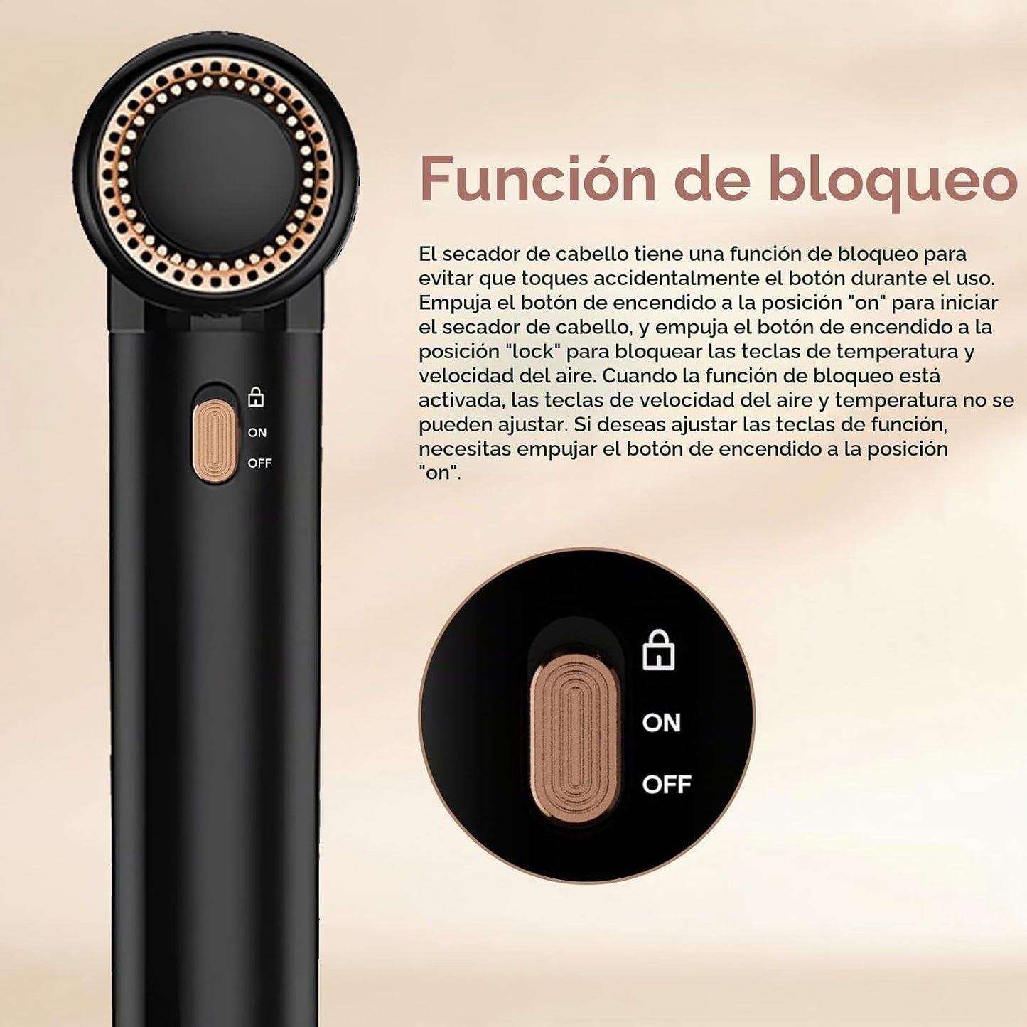 Nicebay Secador de pelo iónico con difusor para cabello rizado, mot...