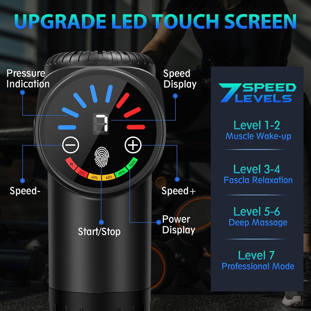 Pistola para masajes Toloco\u2013T11 Pro, de mano, para tejido musc...