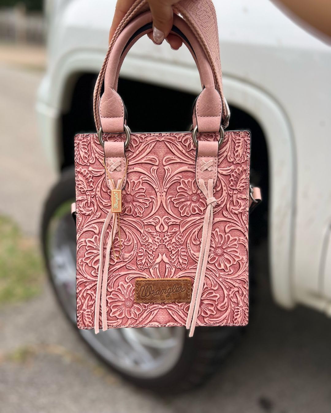 Wrangler Bolso Cruzado en Relieve para Mujer con Asa Superior, Bols...