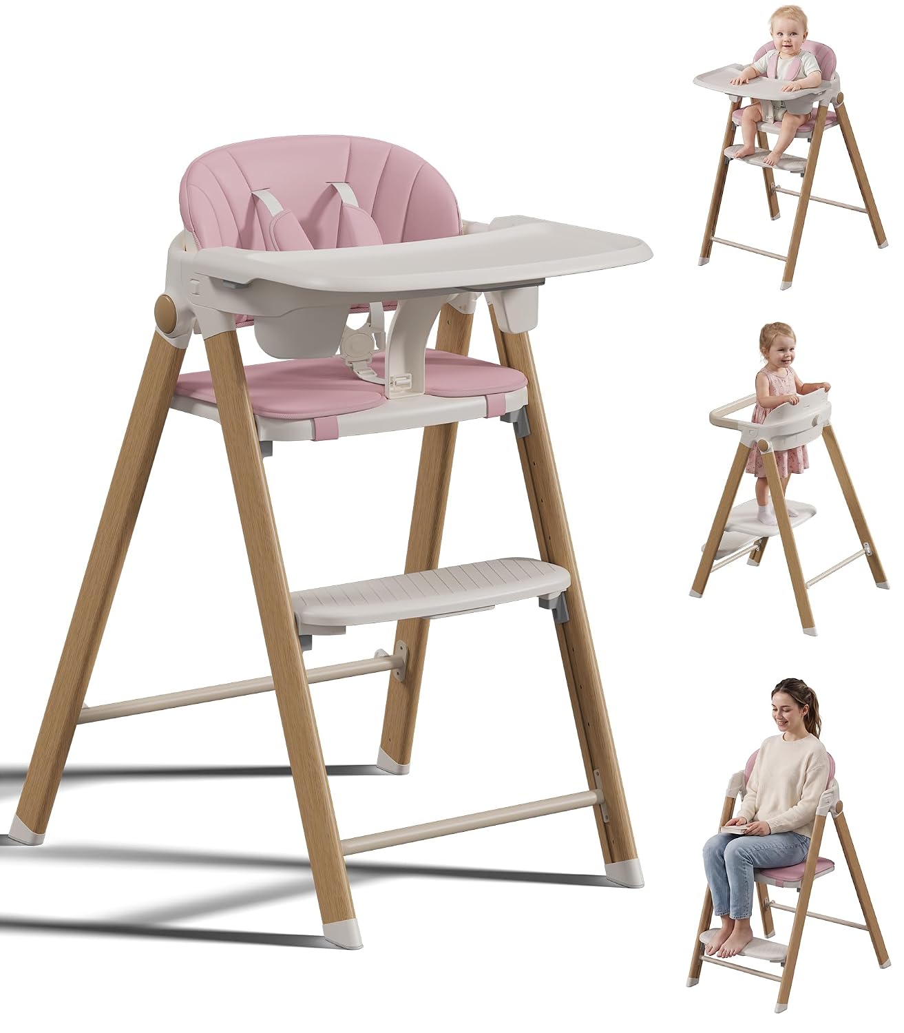 Silla alta convertible para bebé a torre para niños pequeños, trona...