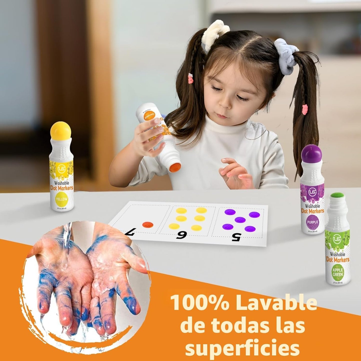 Ultimate Stationery Marcadores de puntos para niños pequeños y niño...