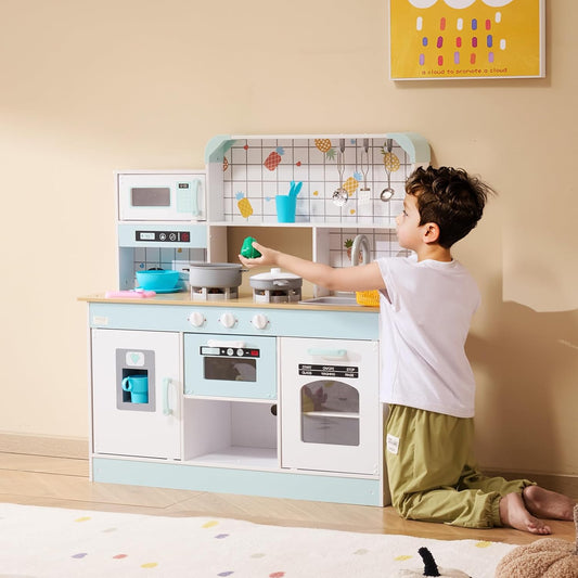 VEVOR Cocina de Juguete de Madera, Cocina de Juego para Niños con L...