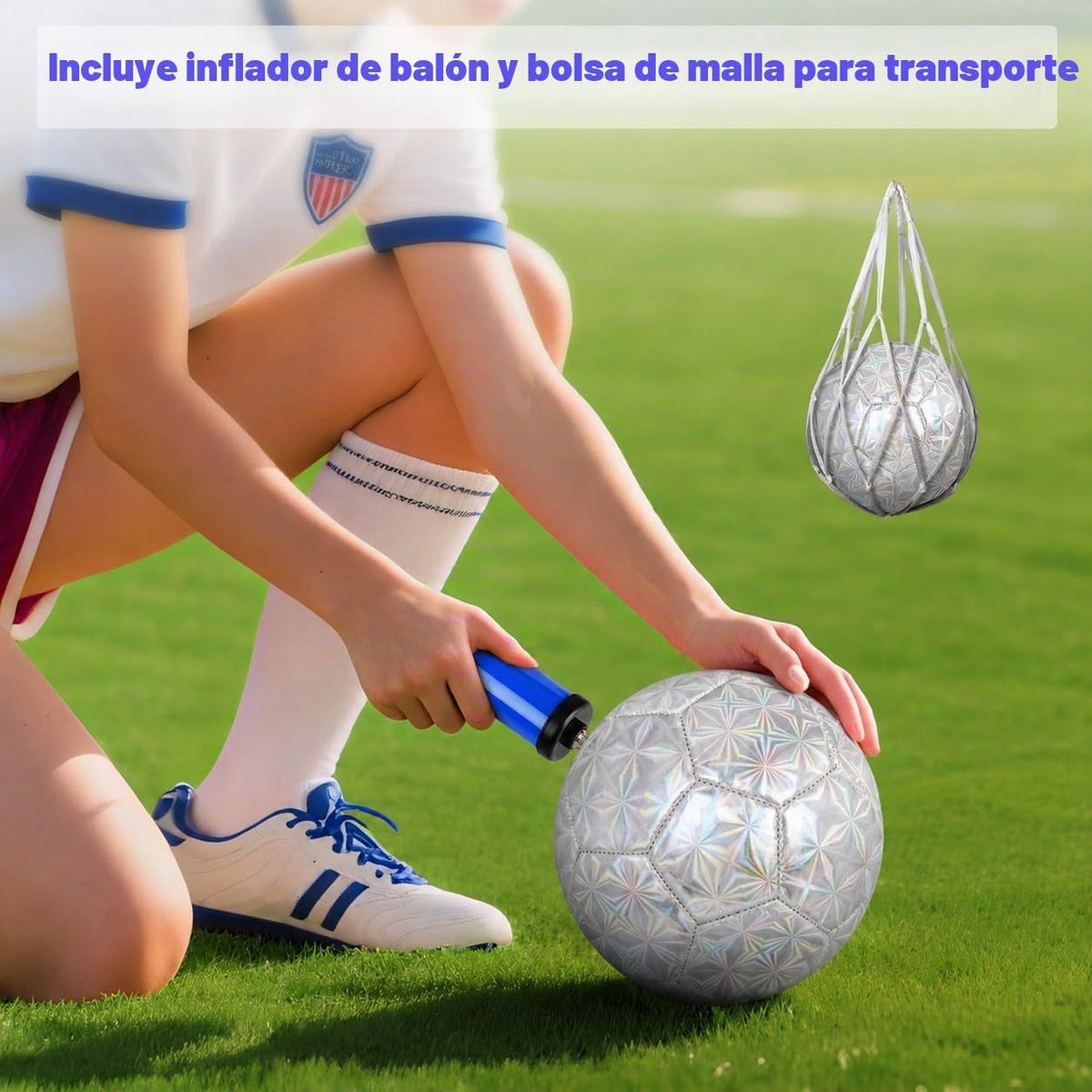 Champhox Pelota de fútbol tamaño 4 con purpurina rosa - Pelota de f...