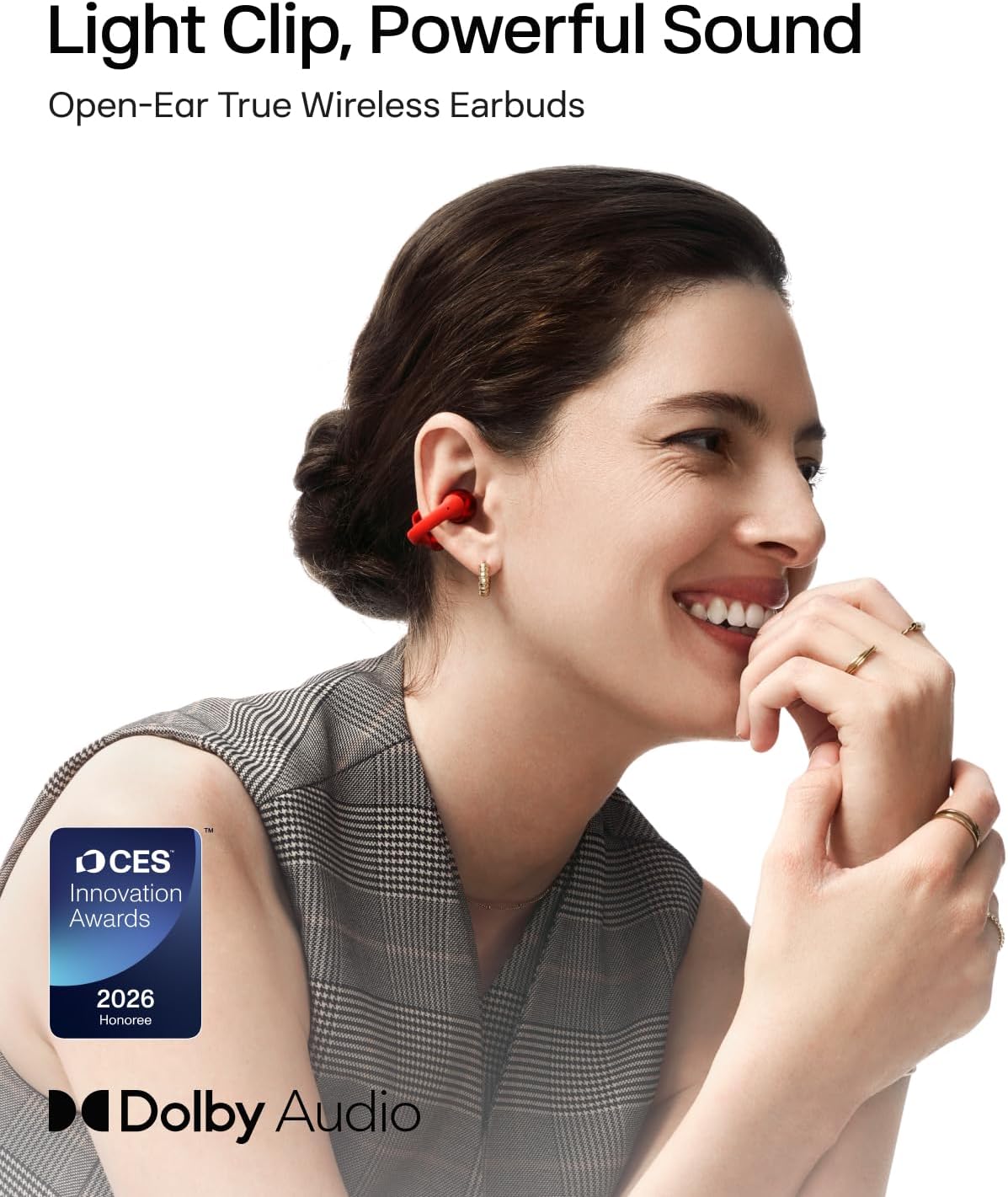 SHOKZ OpenDots ONE - Auriculares Bluetooth con clip de oreja abiert...