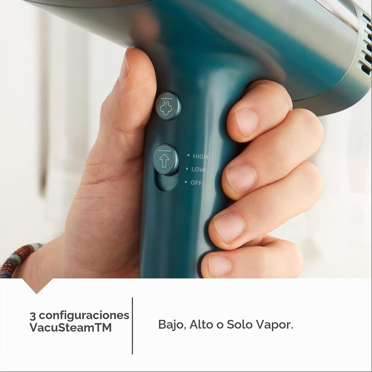 BLACK+DECKER™ VacuSteam™ - Vaporizador de mano para ropa, 1400 W, t...