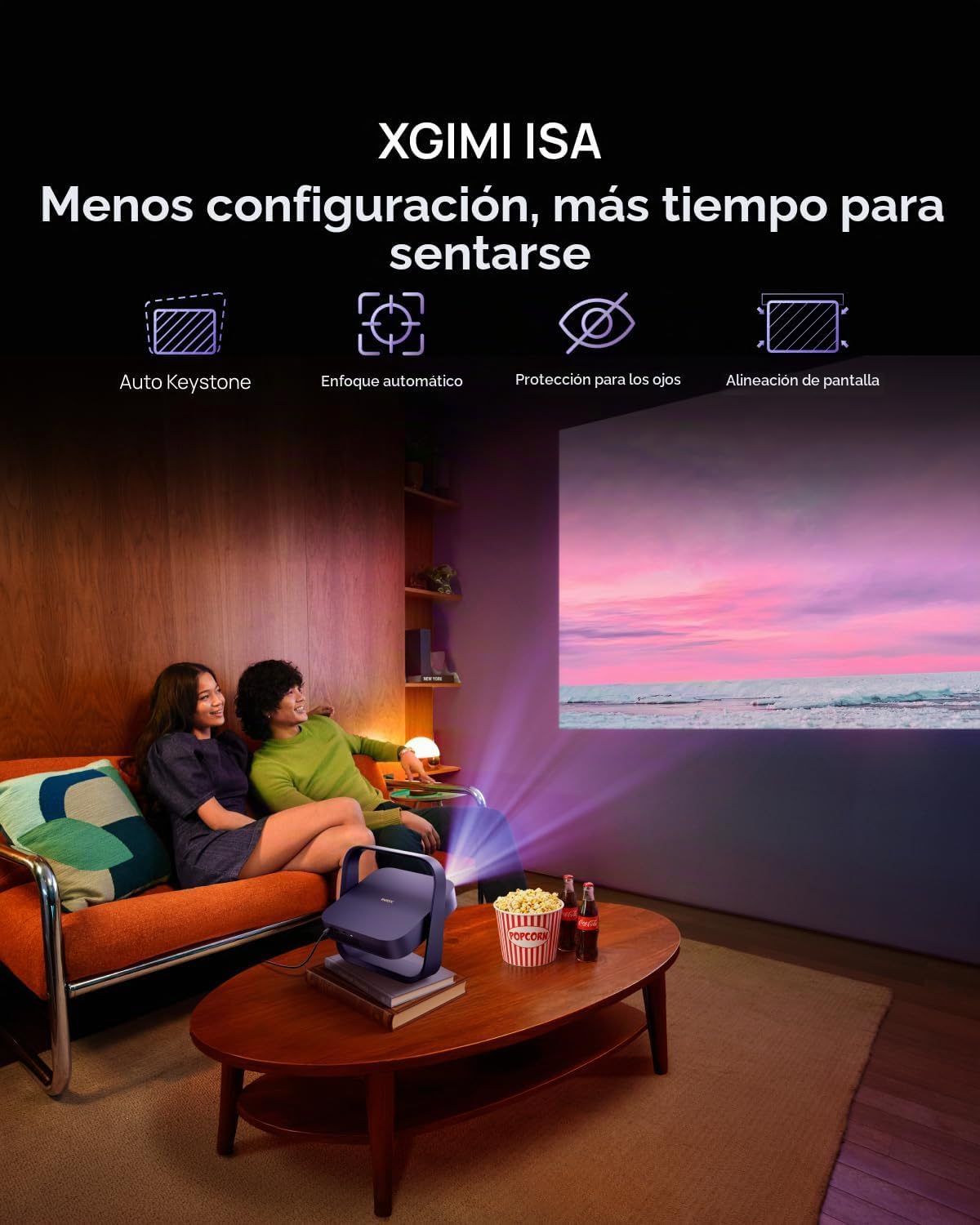 XGIMI Elfin Flip - Proyector láser portátil, dormitorio y patio tra...