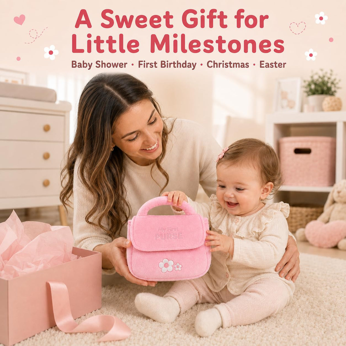 My First Baby - Bolso de peluche sensorial de 5 piezas, regalo para...
