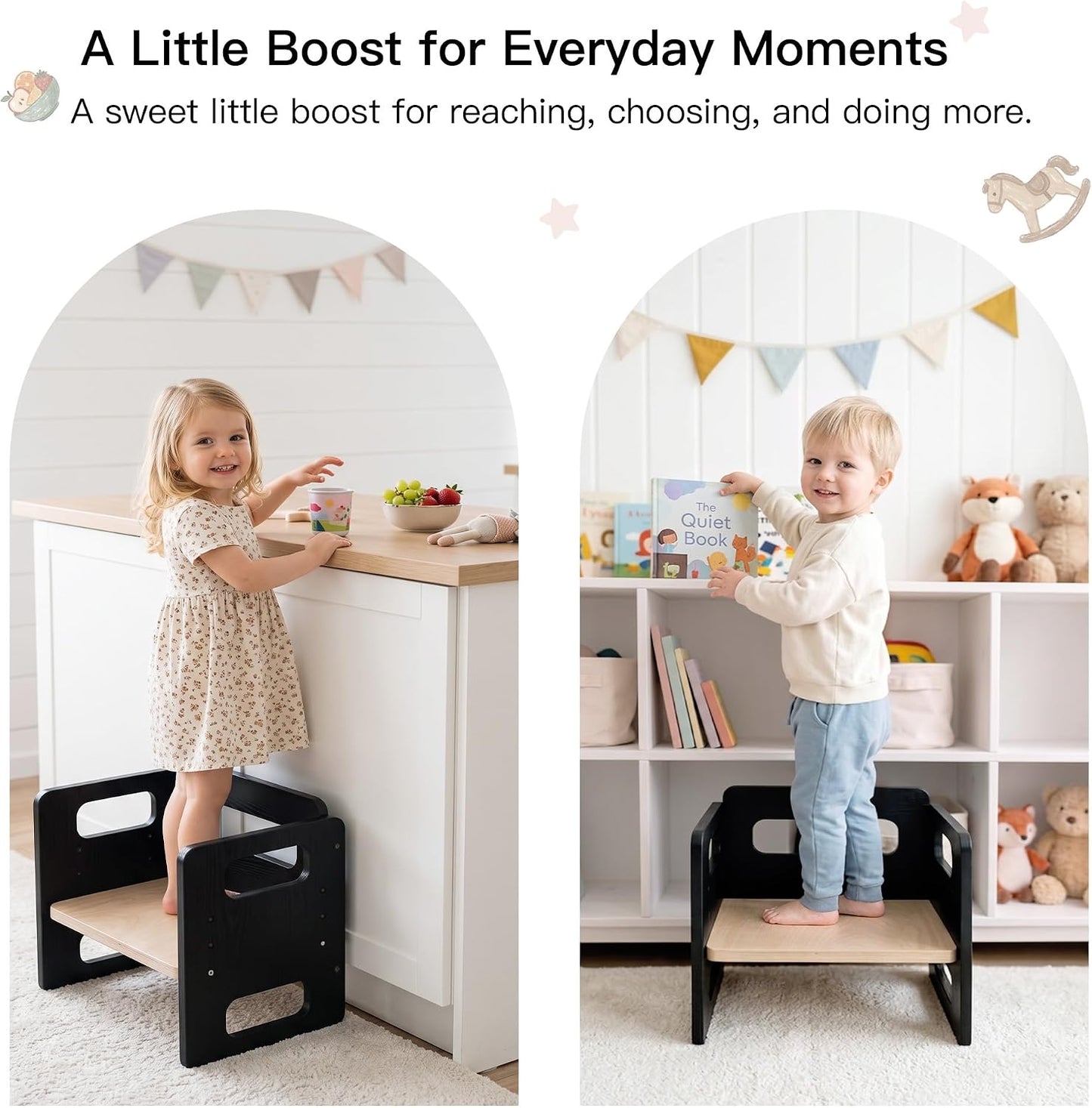 Montessori - Juego de mesa y silla de destete, mesa ajustable para...