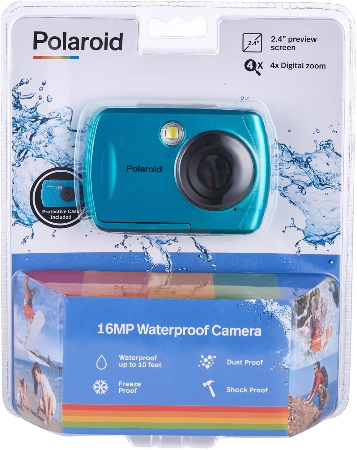 Polaroid IS048 Cámara de acción portátil de 16 MP, instantánea, com...