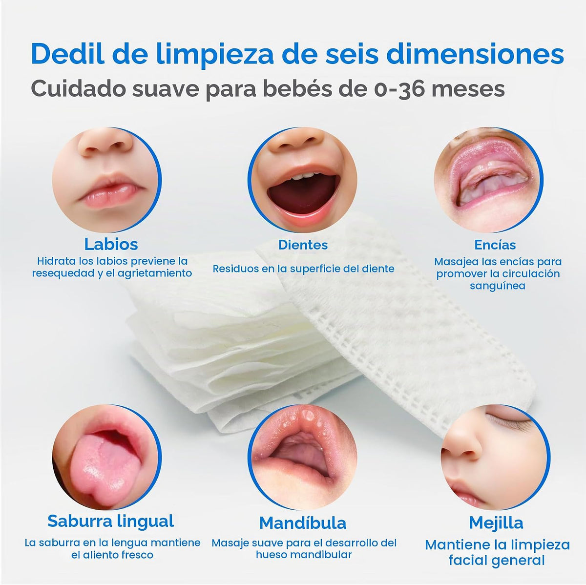 BabyPearl Limpiador de Lengua para Bebé Cepillo de Dientes de Dedo...