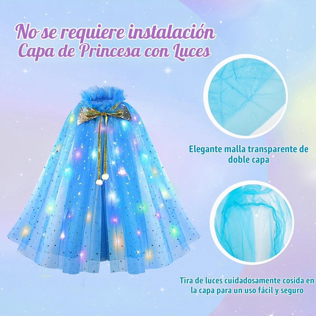 Meland Ropa de princesa para niña, 11 piezas de capa de princesa co...