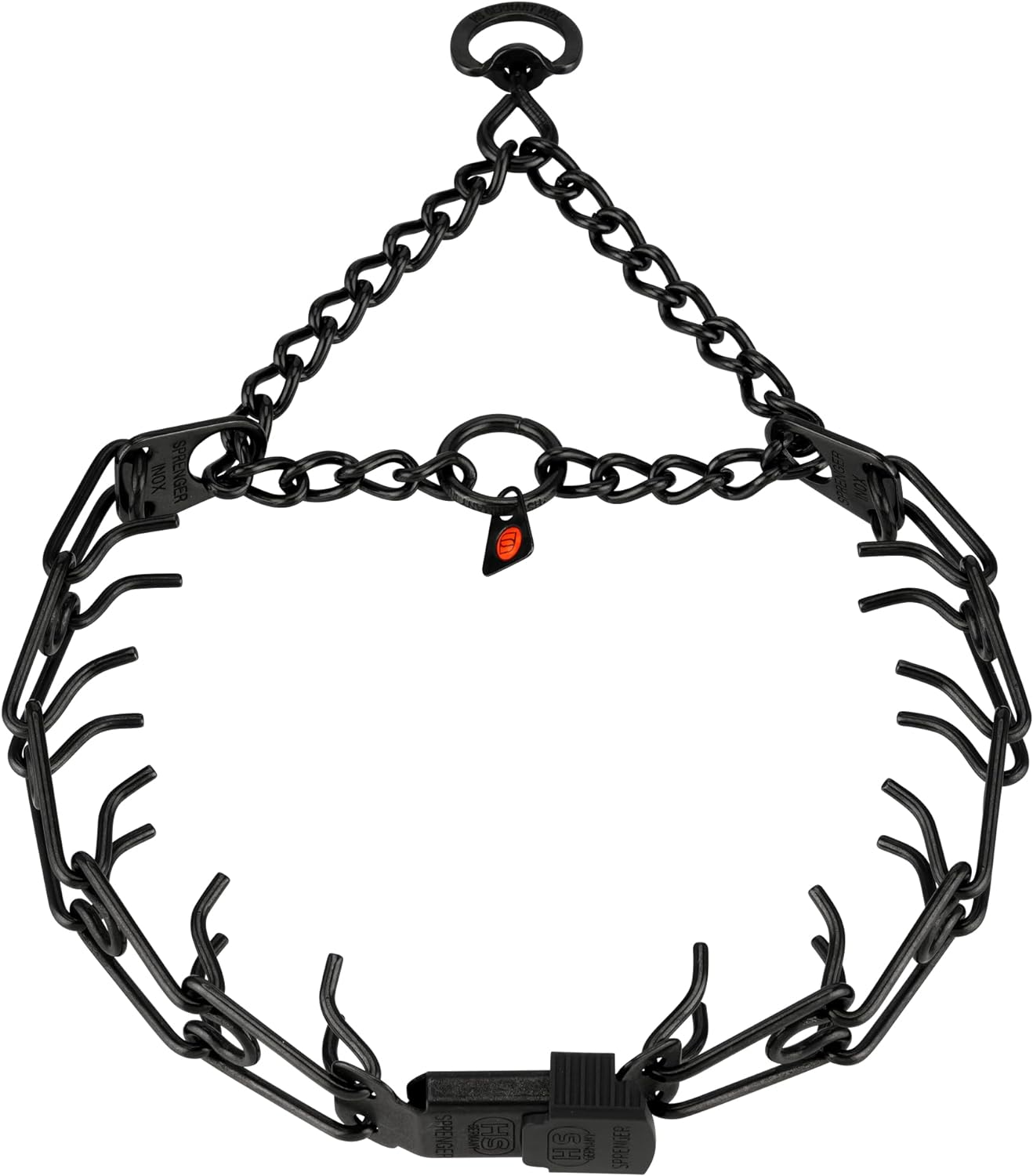 Herm Sprenger Collar de perro de acero inoxidable negro con hebilla...
