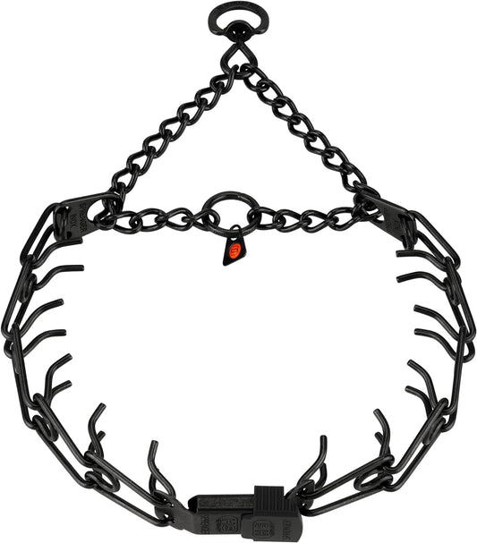 Herm Sprenger Collar de perro de acero inoxidable negro con hebilla...