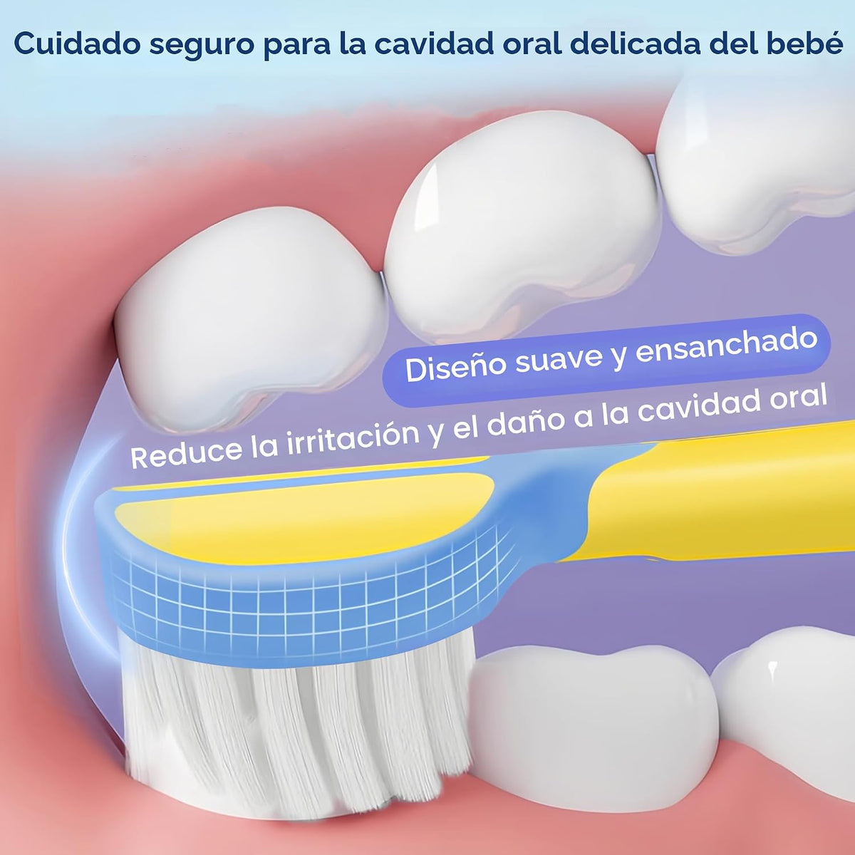 EASICUTI Cepillos de dientes suaves para niños pequeños, cepillo de...