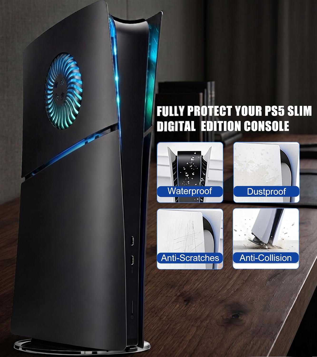 arVin Placa frontal para PS5 Slim Digital Edition con accesorios de...