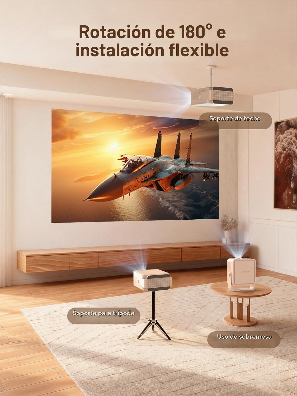 [Android 14 y 800ANSI] Mini proyector Magcubic 4K 8K, compatible co...