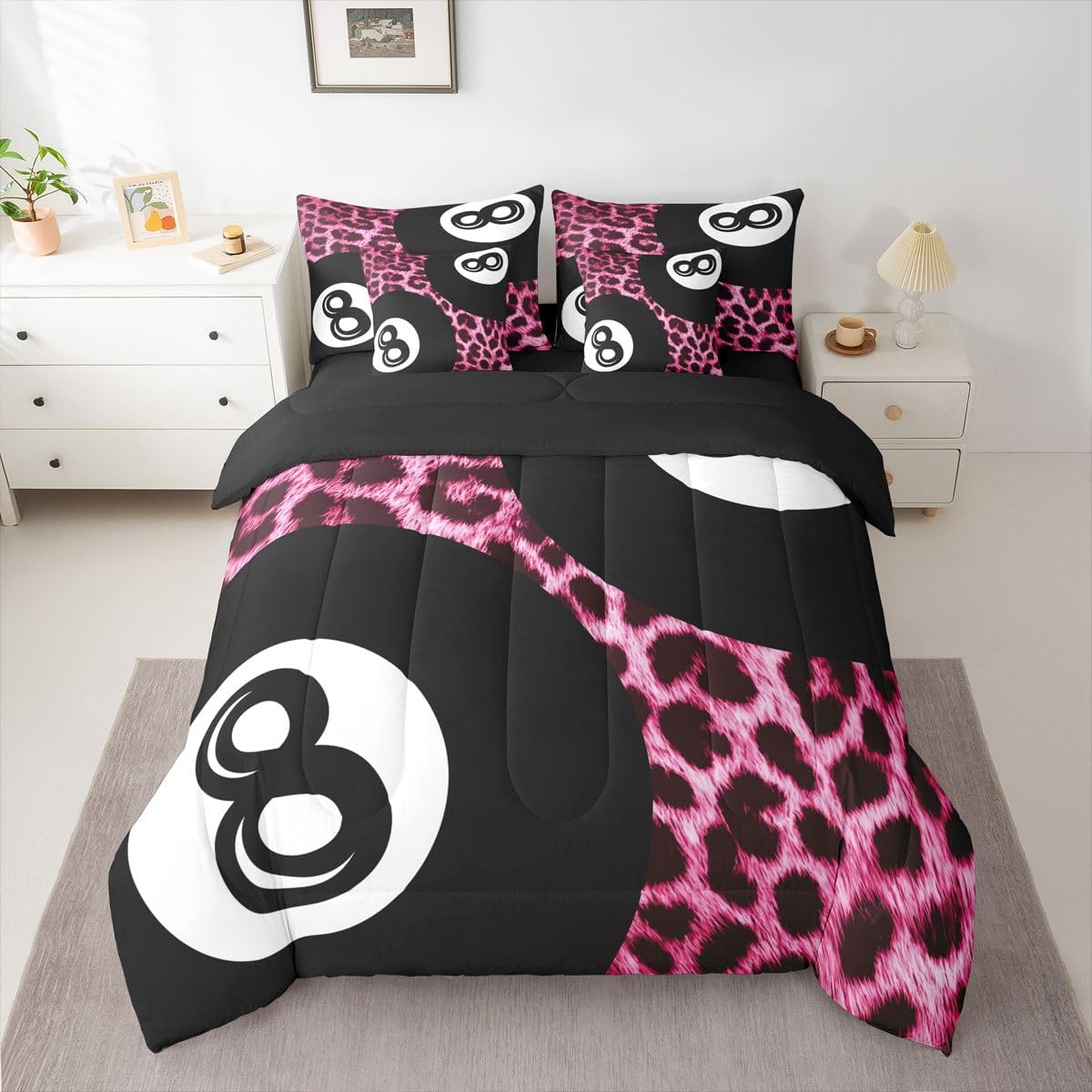 Erosebridal Y2K - Juego de ropa de cama de 8 bolas, estampado de gu...