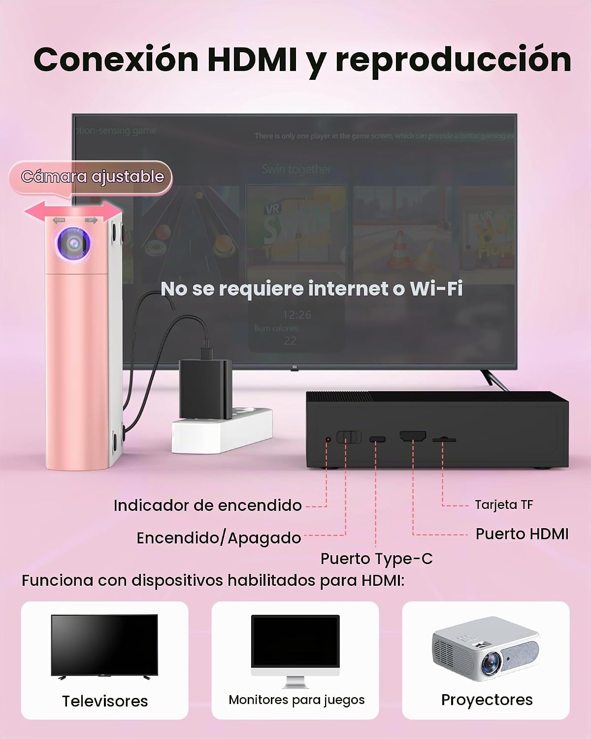 Consola de juegos AR Motion para niños: sistema de videojuegos de T...