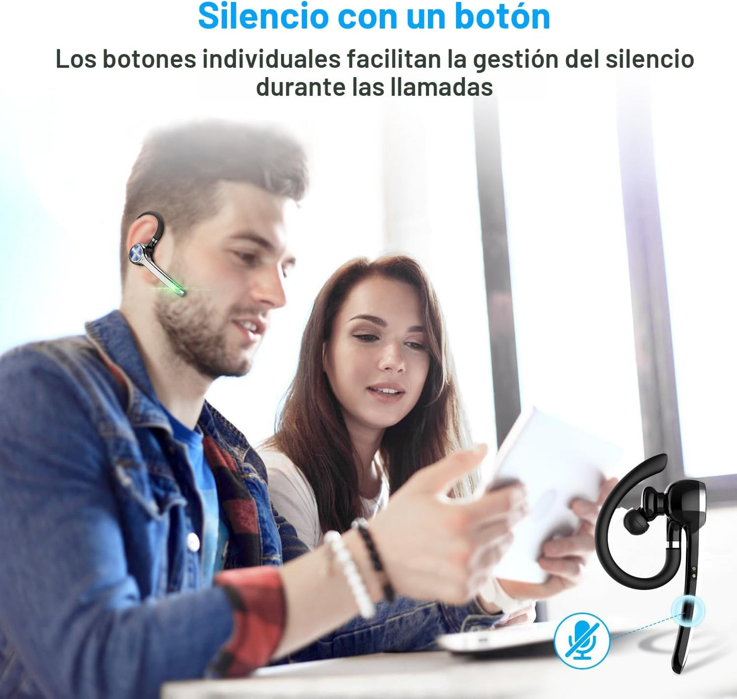 HEIBAS Auriculares Bluetooth, Auriculares inalámbricos Bluetooth co...