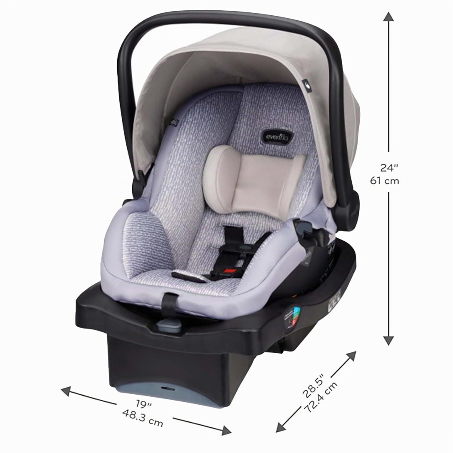 Evenflo LiteMax 30 Asiento infantil para automóvil (River Stone)