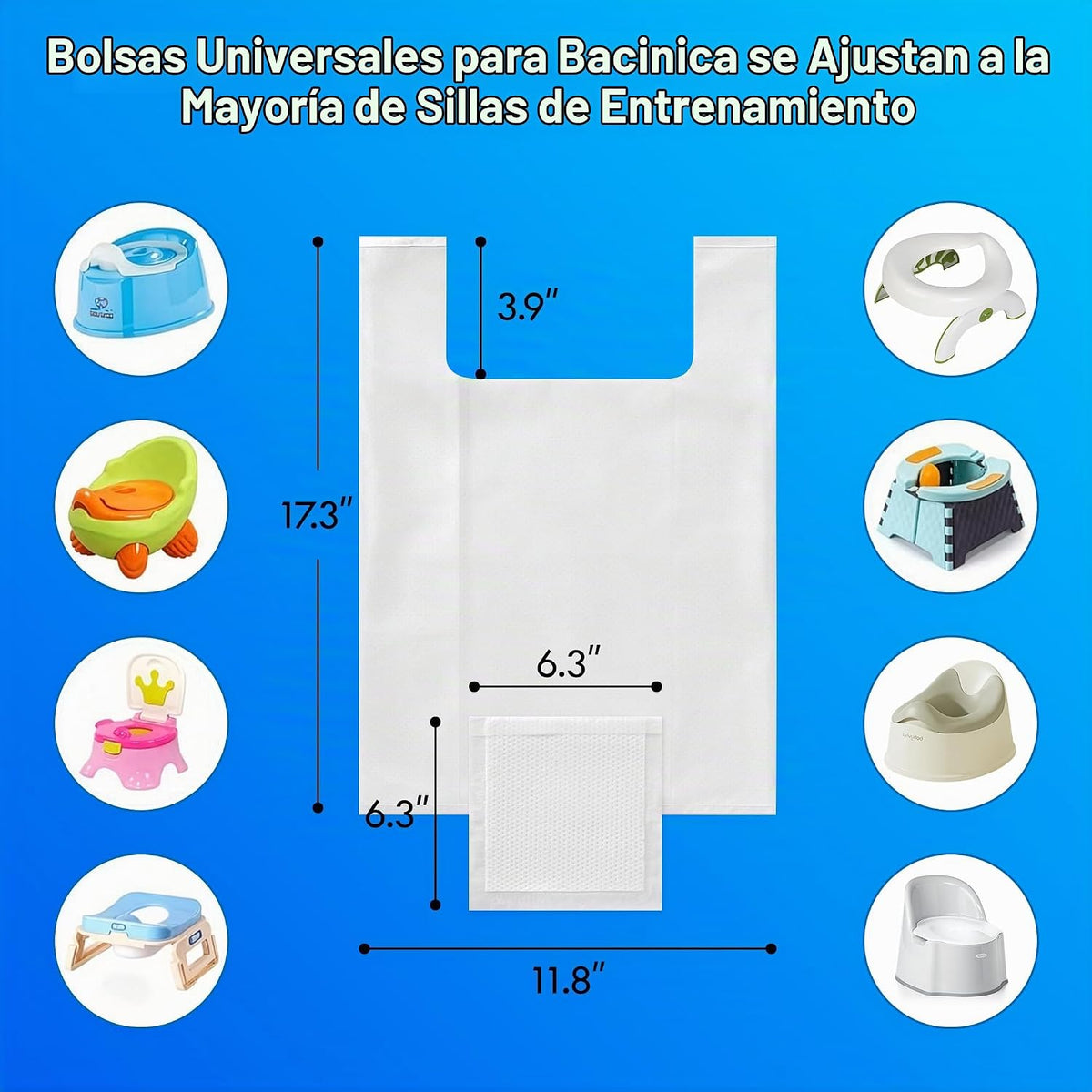 BakeToilet 80 revestimientos para orinal con almohadilla súper abso...