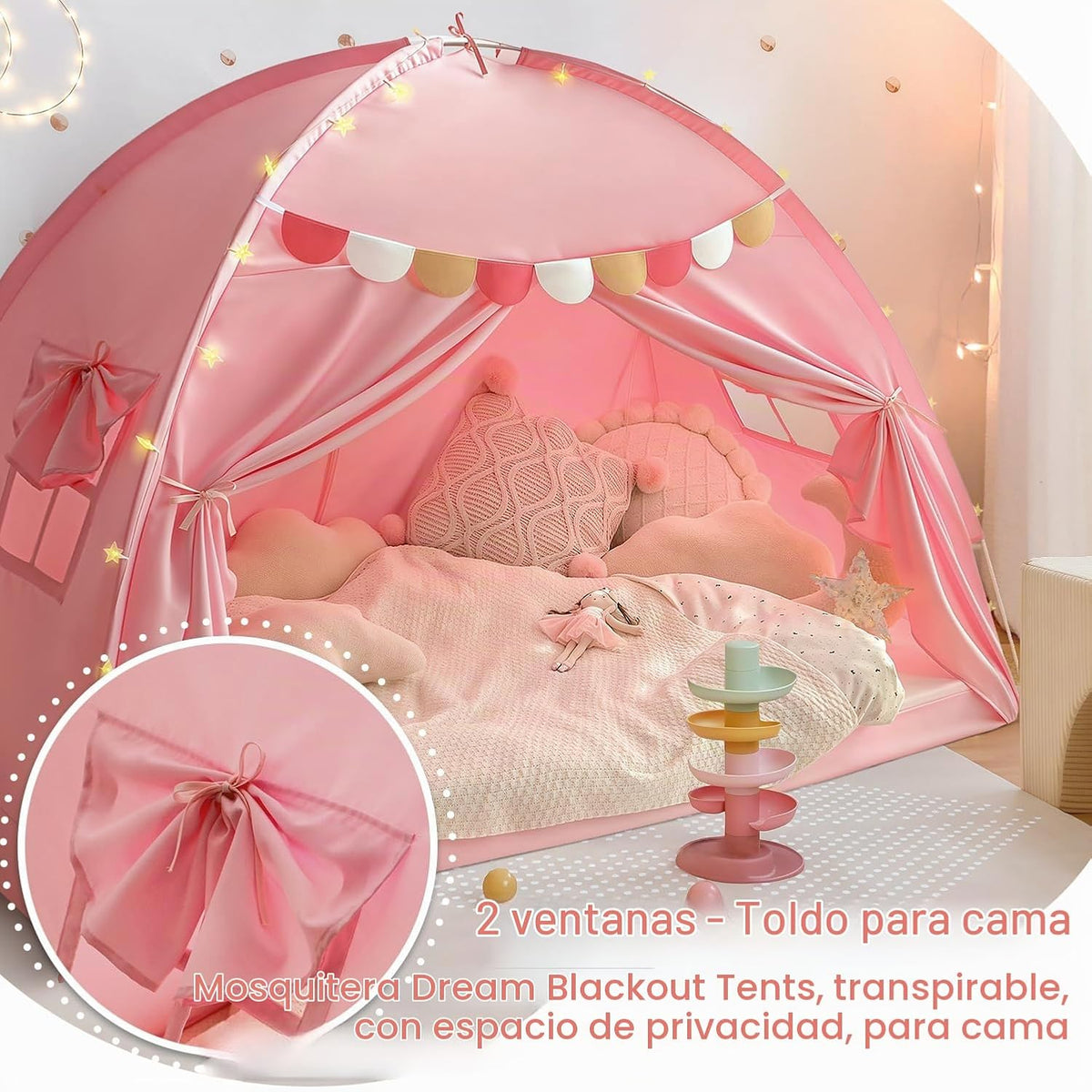 Razee Toldo de cama tamaño completo para niños, tienda de campaña p...