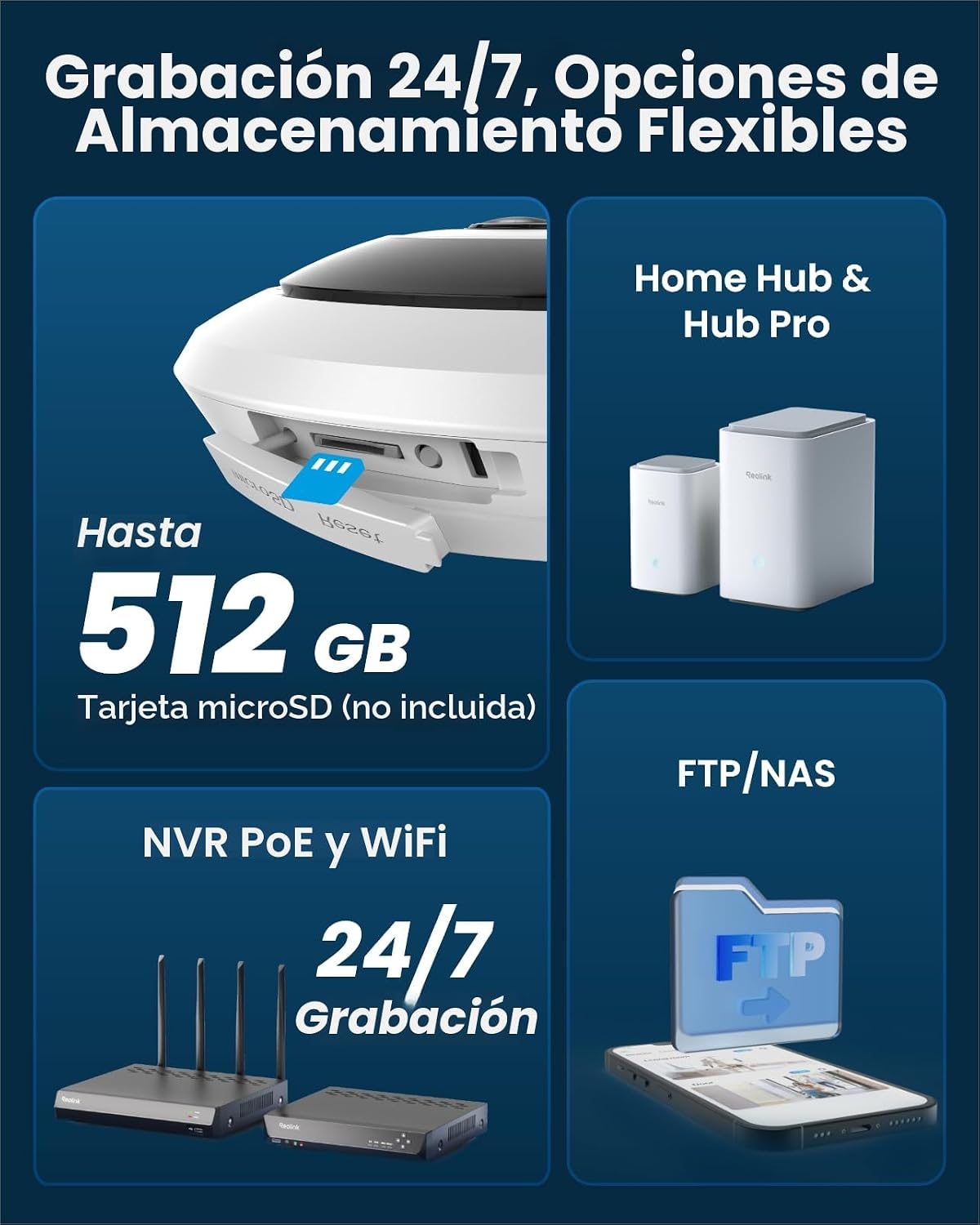 REOLINK Cámara de seguridad WiFi ojo de pez, 2K+ 6MP panorámica de...